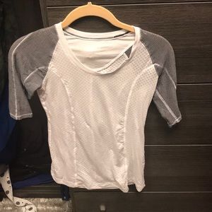 White and grey lululemon t shirt